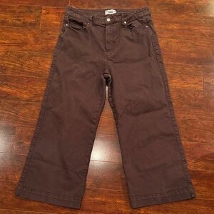 Paige Wide Leg Brown Jeans
